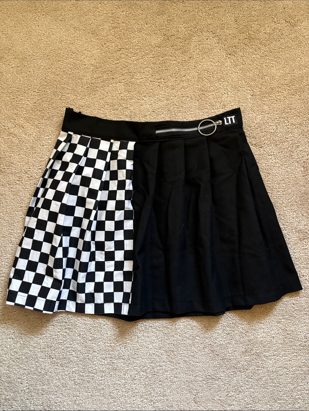 Love Too True Checkered Mini Skirt